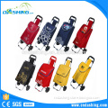 Foldable beach cart wheel folding shopping trolley bag for wholesale